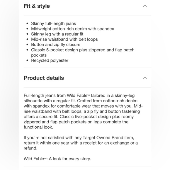 Wild Fable jeans - Picture 4 of 4